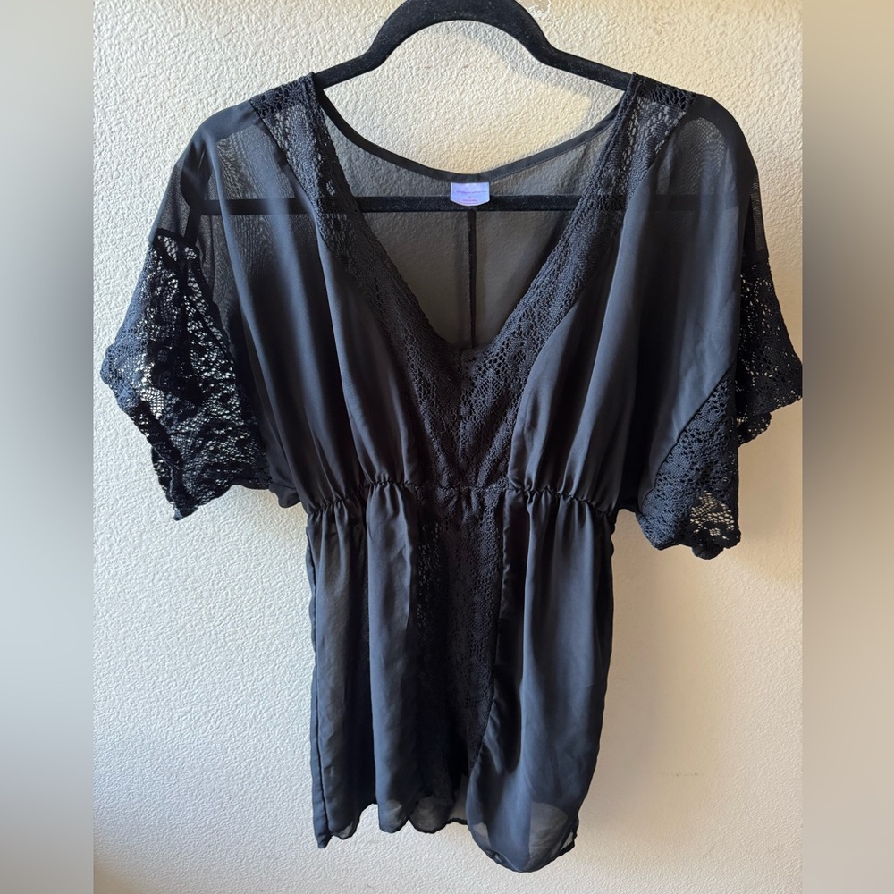 Xhilaration Black Bathing Suit Cover